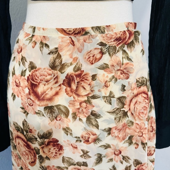 Compagnie Internationale Express Vintage Floral A-Line Y2K Ruffled Boho Skirt M - Picture 10 of 17